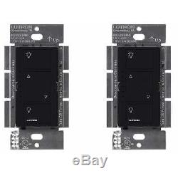 Lutron Caseta Wireless Smart Lighting Dimmer Switch (2 pack) (Black)