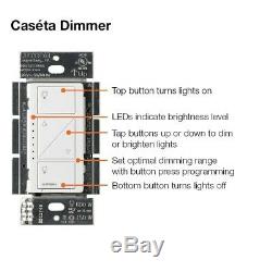 Lutron Caseta Wireless Smart Lighting Dimmer Switch Starter Kit (P-BDG-PKG1W)