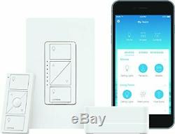 Lutron Caseta Wireless Smart Lighting Dimmer Switch Starter Kit P-BDG-PKG1W W