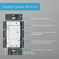 Lutron Caséta Wireless Smart Lighting Dimmer Switch and Remote Kit P-PKG1W-WH