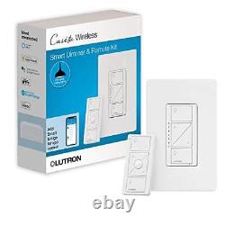Lutron Caseta Wireless Smart Lighting Dimmer Switch and Remote Kit for Wall &