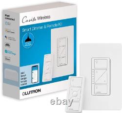 Lutron Caseta Wireless Smart Lighting Dimmer Switch and Remote Kit for White