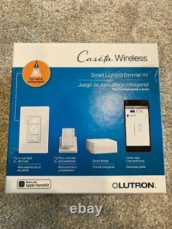 Lutron Caseta Wireless Smart Lighting In-Wall Dimmer Kit, P-BDG-PKG2W HomeKit