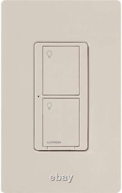 Lutron Caséta Wireless Smart Lighting Switch for All 1 Pack, Light Almond