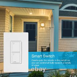 Lutron Caséta Wireless Smart Lighting Switch for All 1 Pack, Light Almond