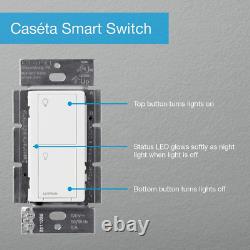 Lutron Caséta Wireless Smart Lighting Switch for All 1 Pack, Light Almond