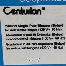 Lutron Centurion C-2000-BE Single-Pole Dimmer Beige Rotary Switch 2000w 120v NEW