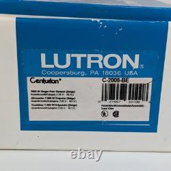 Lutron Centurion C-2000-BE Single-Pole Dimmer Beige Rotary Switch 2000w 120v NEW