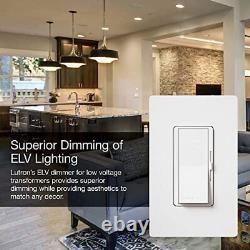 Lutron DVELV-303P-WH 300-Watt Diva Electronic Low Voltage 3-Way Dimmer White