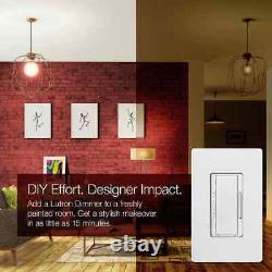 Lutron Dimmer Switch For Dimmable LED Bulb Illuminated Programmable White (6-Pk)