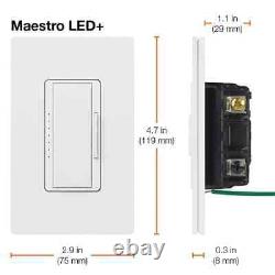 Lutron Dimmer Switch For Dimmable LED Bulb Illuminated Programmable White (6-Pk)