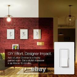Lutron Dimmer Switch LED Rocker 120-Volt CFL Bulbs In-Wall Wired White (6-Pack)