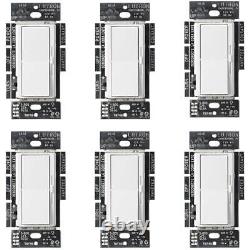 Lutron Dimmer Switch Single-Pole 3-Way White (6-Pack)