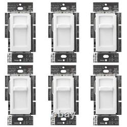 Lutron Dimmers Resin Halogen In-Wall Slide Residential Indoor Decorator White