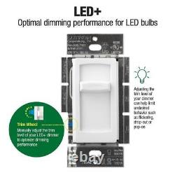 Lutron Dimmers Resin Halogen In-Wall Slide Residential Indoor Decorator White