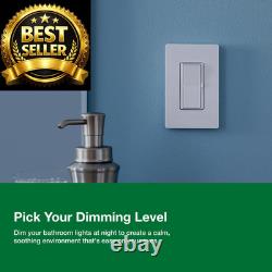 Lutron Diva LED+ Dimmer Light Switch for Dimmable LED, Halogen, 3 Pack, White