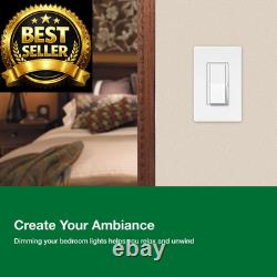 Lutron Diva LED+ Dimmer Light Switch for Dimmable LED, Halogen, 3 Pack, White