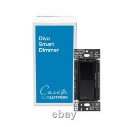 Lutron Diva Smart Dimmer Switch for Caséta Lighting No 1 Pack, Black