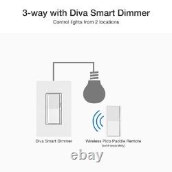 Lutron Diva Smart Dimmer Switch for Caseta Requires Smart Hub