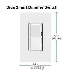 Lutron Diva Smart Dimmer Switch with Wallplate for Casta Smart Lighting No