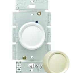 Lutron FSQ-2FH-DK Continuous Rotary On. Off General Fan Speed Wall Control, Ivory