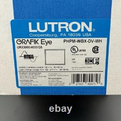 Lutron Grafik Eye Dimmer Wall Switch PHPM-WBX-DV-WH, 120V, White, Phase Control