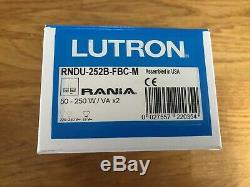 Lutron Home Lighting Rania RNDU-252B-FMC-M Dual Dimmer (Chrome)