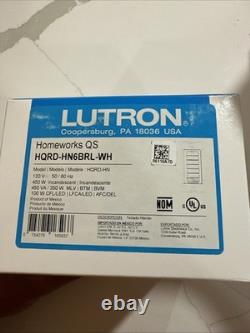 Lutron Homeworks QS HQRD-W6BRL-WH 6 Button Keypad with Raise Lower White NE