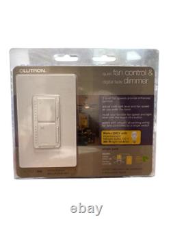 Lutron MA-LFQHW-WH Maestro Fan Control and Dimmer Kit White NEW SEALED