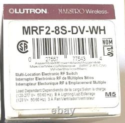 Lutron MRF2-8S-DV-WH White Maestro Wireless Multi-location Switch Ships Same Day