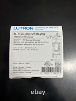 Lutron MRF2S-8SD010-WH Vive Maestro 0-10V Dimmer RF Occupancy vacancy Sensor