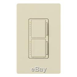 Lutron Maestro Dual Dimmer Switch for Incandescent and Halogen Light Almond