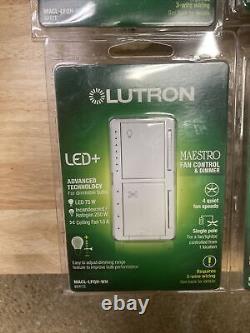 Lutron Maestro Fan Control and Light Dimmer White Lot Of 4