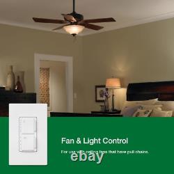 Lutron Maestro Fan Control and Light Dimmer for LEDs, Halogen Bulbs 5 PACK