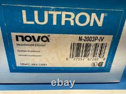 Lutron N-2003P-IV Nova 120VAC 60Hz 2000W Incandescent Dimmer Switch