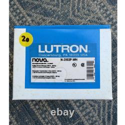 Lutron N-2003P-WH Slide Dimmer Wall Switch White 120V Preset 3-Way