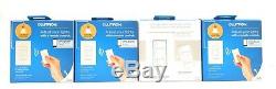 Lutron P-PKG1W-WH-R 120V Smart Lighting Dimmer Switch And Remote Kit Lot Of 4