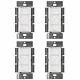 Lutron Pd-6wcl-wh Caseta Wireless Smart Lighting Dimmer Switch White 4 Pack