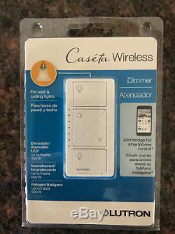 Lutron PD-6WCL-WH Caseta Wireless Smart Lighting Dimmer Switch White, 4-Pack