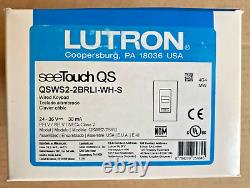 Lutron QSWS2-2BRLI-WH S seeTouch QS 2-Button Wallstation Raise Lower SHIPS TODAY