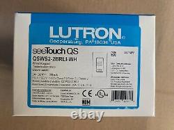 Lutron QSWS2-2BRLI-WH seeTouch QS 2-Button Wallstation Raise Lower SHIPS TODAY