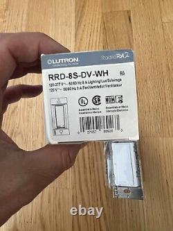 Lutron RRD-8S-DV-WH Maestro Wireless 8A 120/277V Digital Wall Switch White
