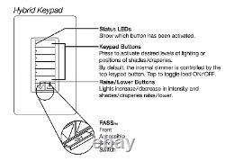 Lutron RRD-HN6BRL HomeWorks QS Hybrid seeTouch Keypad White