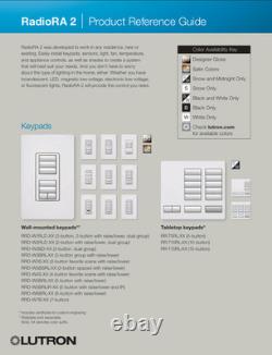 Lutron RRD-HN6BRL-WH CFL /LED Hybrid Keypad, 6-Button RadioRA2 SAVE ENERGY