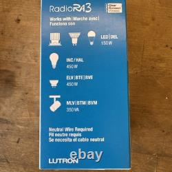 Lutron RRST-HN3RL-WH RadioRA 3 Sunnata 3-Button Hybrid Keypad Dimmer Gloss White