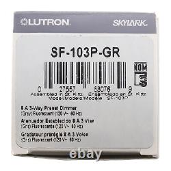 Lutron Sf-103p-gr Skylark 3-way Preset Fluorescent Dimmer, 120v, 8a, Gray