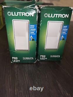 Lutron Sunatta Pro LED Dimmer, ST-PRO-N-RW Architectural White x 2 Damaged Boxes