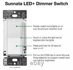 Lutron Sunnata Touch Dimmer Switch with LED+ Advanced Technology for LED an