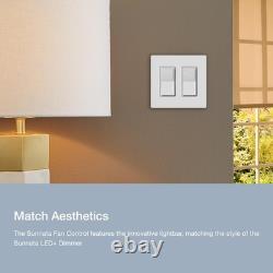 Lutron Sunnata Touch Fan Control 4-Speed ST-FSQ-N-WH White
