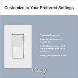 Lutron Sunnata Touch Fan Control 4-Speed ST-FSQ-N-WH White